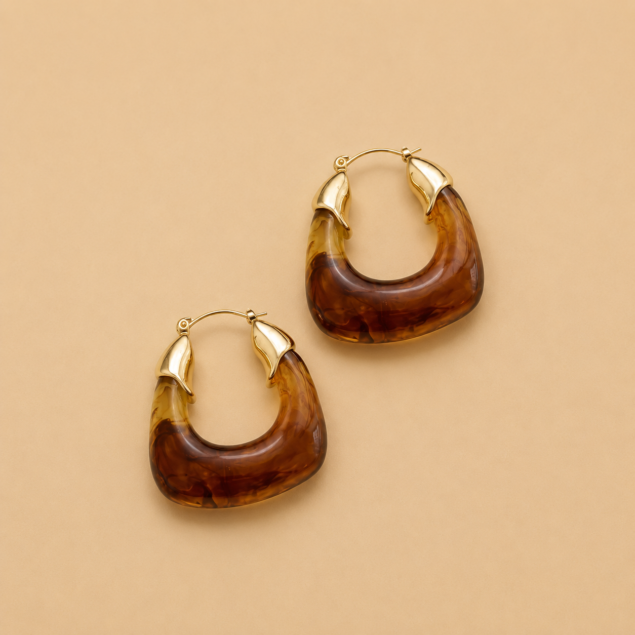 Tortoise Sculptural Hoops