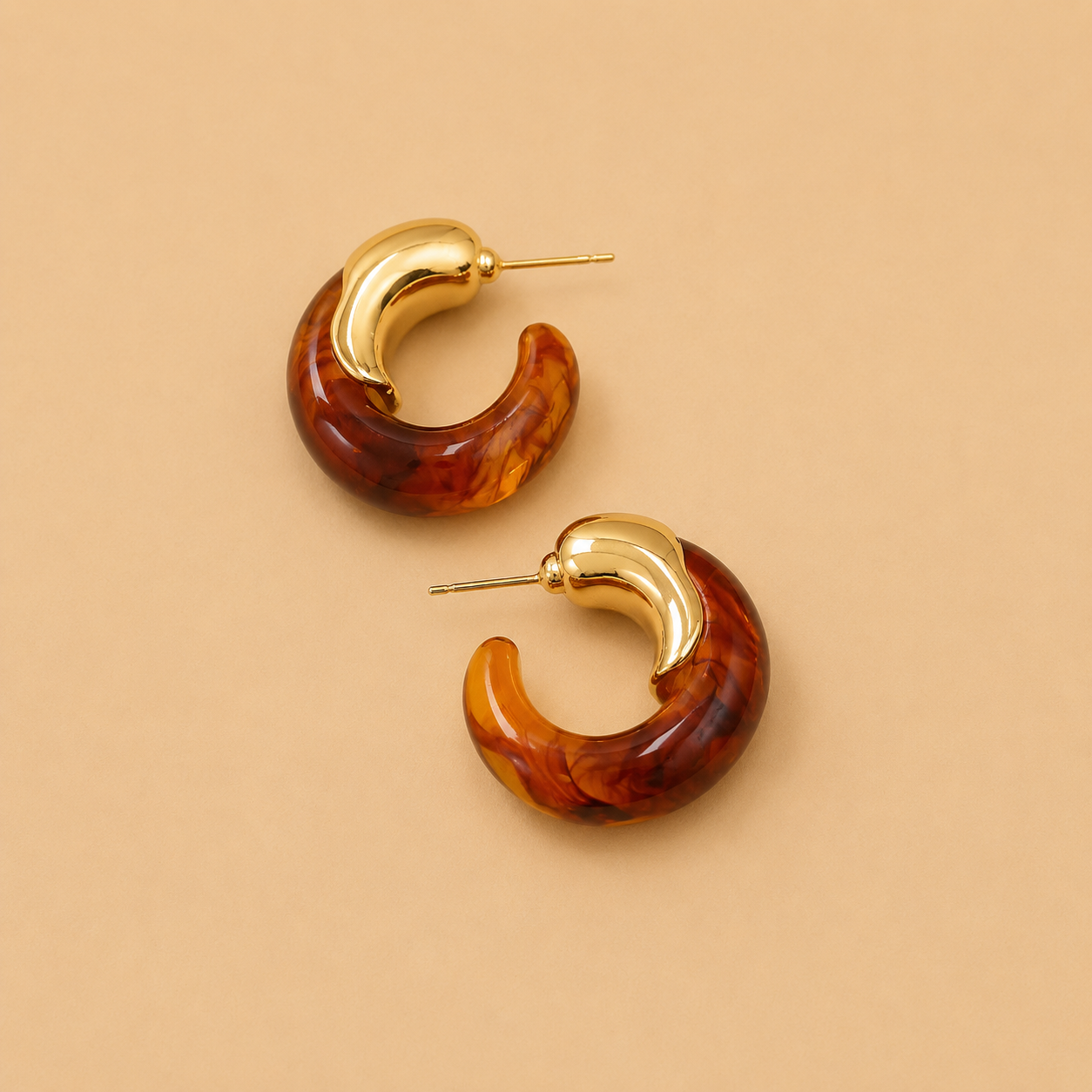 Amber Wave Hoops