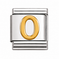 Gold Initial on Silver Charm P