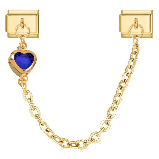 Heart Chain Charm Gold