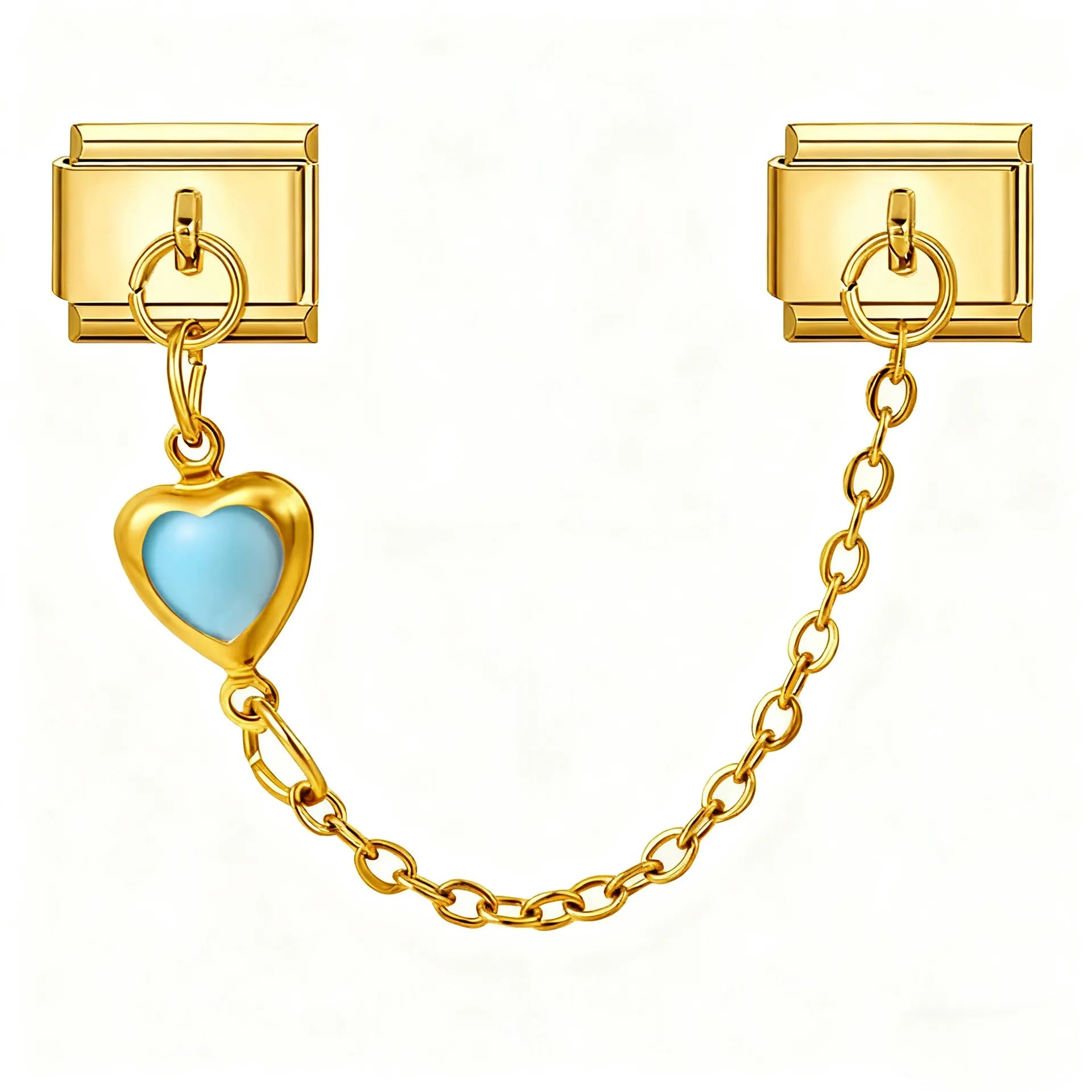 Heart Chain Charm Gold