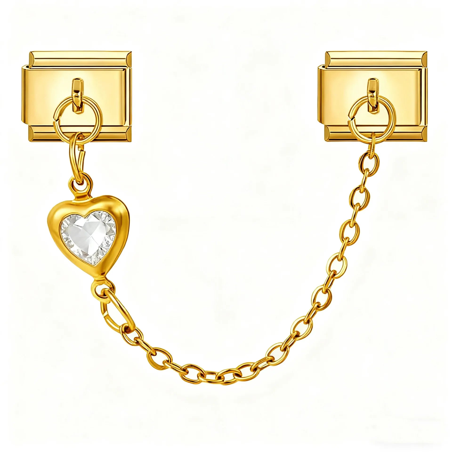 Heart Chain Charm Gold