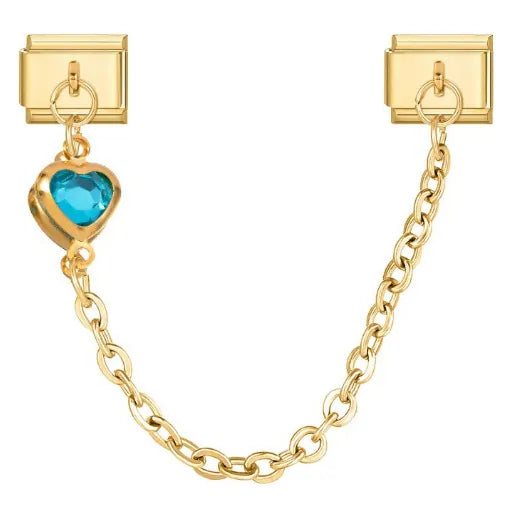 Heart Chain Charm Gold